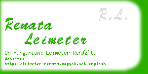 renata leimeter business card